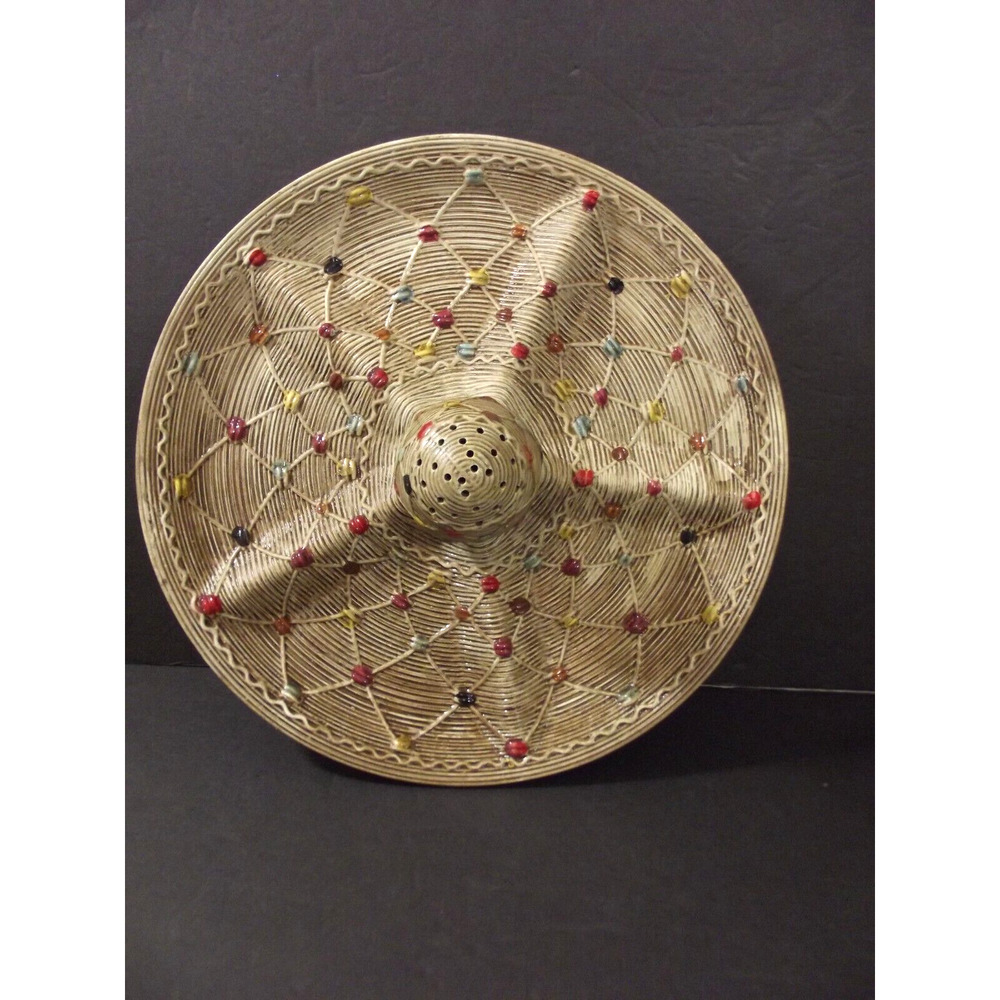 Vtg TILSO MCM Vegetable Dish Tray w/Toothpick Holder Mid Century Basket Weave Jp